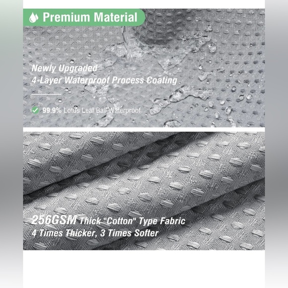 Dynamene Grey Fabric Shower Curtain - Picture 3 of 5